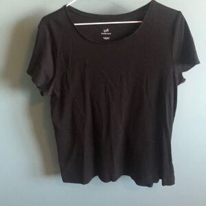 Women’s J Jill size large, short sleeve, black, crewneck tee